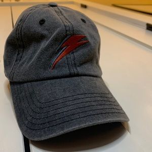 Junk Food David Bowie lightning bolt vintage wash charcoal dad hat baseball cap